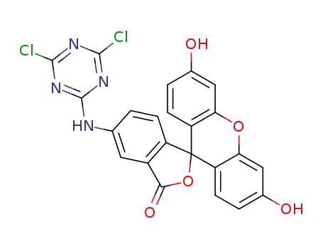 Molecular Structure of 51306-35-5 (5-(4,6-DICHLORO-S-TRIAZIN-2-YLAMINO)FLUORESCEIN-HYDROCHLORIDE)