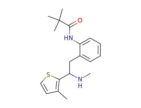 Molecular Structure of 124415-83-4 ((+/-)-2,2-dimethyl-N-<2-<2-(methylamino)-2-(3-methyl-2-thienyl)ethyl>phenyl>propanamide)