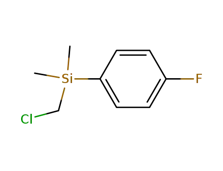 Molecular Structure of 770-90-1 (Silane, (chloromethyl)(4-fluorophenyl)dimethyl-)