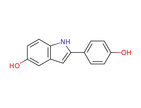Molecular Structure of 62613-59-6 (1H-Indol-5-ol, 2-(4-hydroxyphenyl)-)