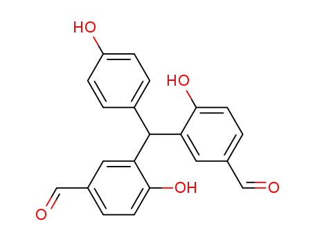 Molecular Structure of 235106-86-2 (3,3'-[(4-Hydroxyphenyl)Methylene]bis[4-hydroxybenzaldehyde)