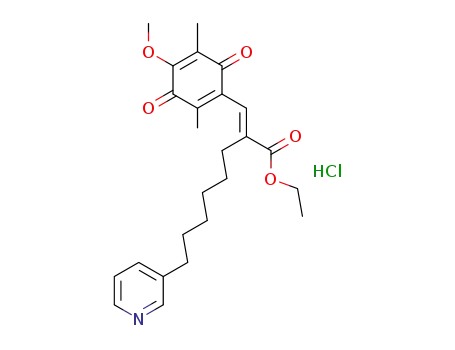 Ethyl (E)-3-(2-methoxy-3,6-dimethyl-1,4-benzoquinon-5-yl)-2-[6-(3-pyridyl)hexyl]-2-propenoate hydrochloride