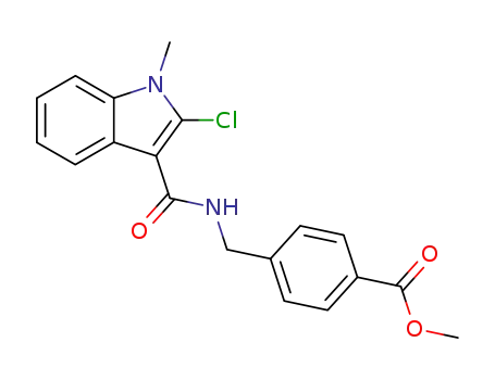 2-chloro-N-<<(4-methoxycarbonyl)phenyl>methyl>-1-methyl-1H-indole-3-carboxamide