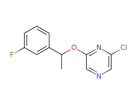 Molecular Structure of 426829-21-2 (2-(1-(3-fluorophenyl)ethoxy)-6-chloropyrazine)