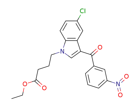 1H-Indole-1-butanoic acid, 5-chloro-3-(3-nitrobenzoyl)-, ethyl ester