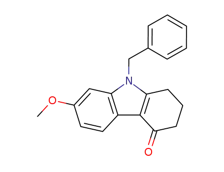 Molecular Structure of 329729-27-3 (9-benzyl-7-methoxy-1,2,3,9-tetrahydrocarbazol-4-one)