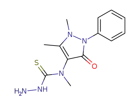 Molecular Structure of 97192-62-6 (Hydrazinecarbothioamide,
N-(2,3-dihydro-1,5-dimethyl-3-oxo-2-phenyl-1H-pyrazol-4-yl)-N-methyl-)