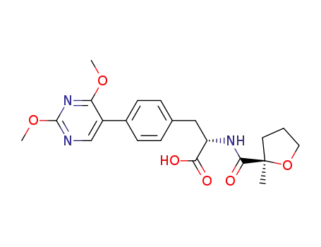 N-(2(R)-Methyl-2-tetrahydrofuroyl)-(L)-4-(2,4-dimethoxy-5-pyrimidinyl)-phenylalanine