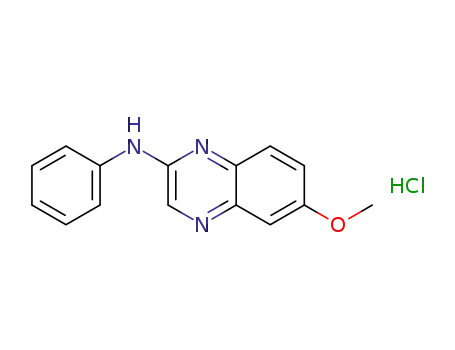 Molecular Structure of 216699-83-1 (2-Quinoxalinamine, 6-methoxy-N-phenyl-, monohydrochloride)