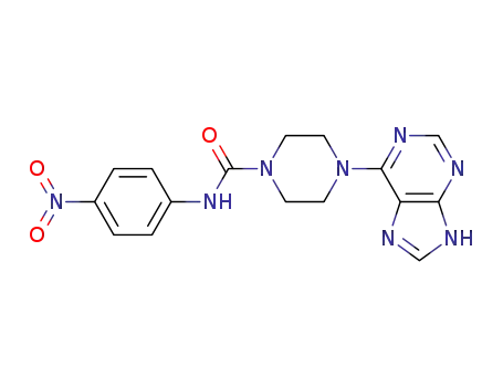 N-(4-Nitrophenyl)-4-(6-purinyl)-1-piperazinecarboxamide