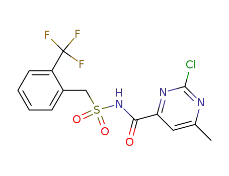 2-trifluoromethyl-N-[(2-chloro-6-methylpyrimidin-4-yl)carbonyl]benzylsulfonamide