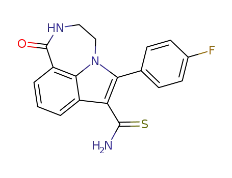 6-(4-Fluoro-phenyl)-1-oxo-1,2,3,4-tetrahydro-[1,4]diazepino[6,7,1-hi]indole-7-carbothioic Acid Amide