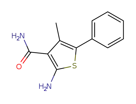 Molecular Structure of 4815-39-8 (3-Thiophenecarboxamide, 2-amino-4-methyl-5-phenyl-)