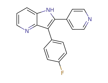 1H-Pyrrolo[3,2-b]pyridine, 3-(4-fluorophenyl)-2-(4-pyridinyl)-
