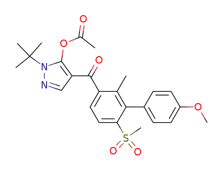 1-(1,1-dimethylethyl)-5-acetyloxy-4-(2-methyl-4-methylsulfonyl-3-(4-methoxyphenyl)benzoyl)-pyrazole
