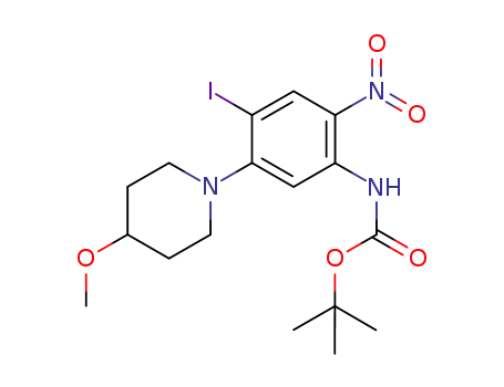 [4-Iodo-5-(4-methoxy-piperidin-1-yl)-2-nitro-phenyl]-carbamic acid tert.-butyl ester