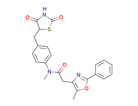 5-[4-[N-Methyl-2-(5-methyl-2-phenyl-4-oxazolyl)acetamido]benzyl]thiazolidine-2,4-dione
