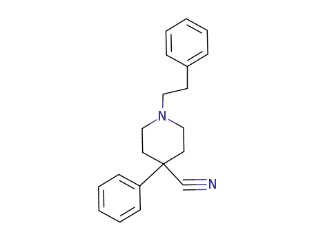 Molecular Structure of 135903-78-5 (1-(2-phenylethyl)-4-phenyl-4-piperidinecarbonitrile)