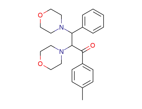 Molecular Structure of 32045-93-5 (1-(4-methylphenyl)-2,3-di(morpholin-4-yl)-3-phenylpropan-1-one)