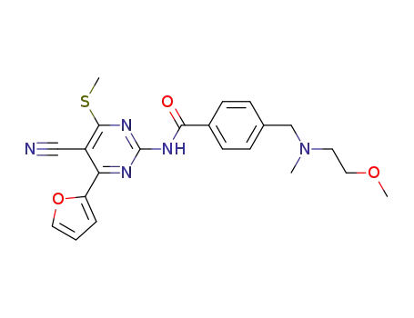 N-(5-Cyano-4-furan-2-yl-6-methylsulfanyl-pyrimidin-2-yl)-4-{[(2-methoxy-ethyl)-methyl-amino]-methyl}-benzamide