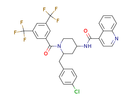 (2R,4S)-N-[1-[3,5-Bis(trifluoromethyl)benzoyl]-2-(4-chlorobenzyl)piperidin-4-yl]quinoline-4-carboxamide