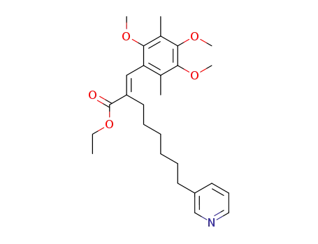 ethyl (E)-3-(2,4,5-trimethoxy-3,6-dimethylphenyl)-2-[6-(3-pyridyl)hexyl]-2-propenoate