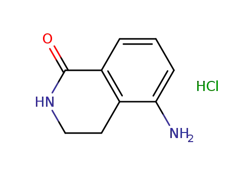 Molecular Structure of 129075-52-1 (5-AMINO-3,4-DIHYDROISOQUINOLIN-1(2H)-ONE HYDROCHLORIDE)