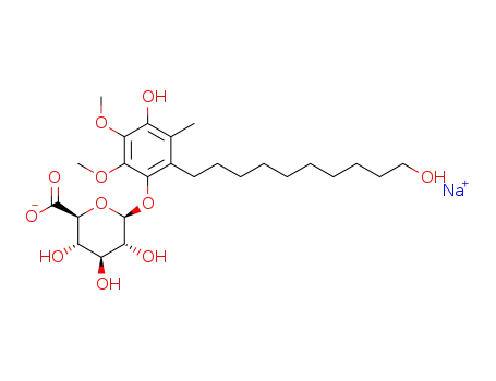 4-Hydroxy-2-(10-hydroxydecyl)-5,6-dimethoxy-3-methylphenyl β-D-Glucuronide Monosodium Salt