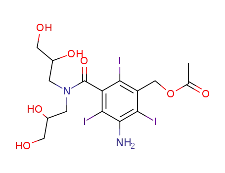 5-Amino-3-acetoxymethyl-N,N-bis-(2,3-dihydroxypropyl)-2,4,6-triiodo-benzamide