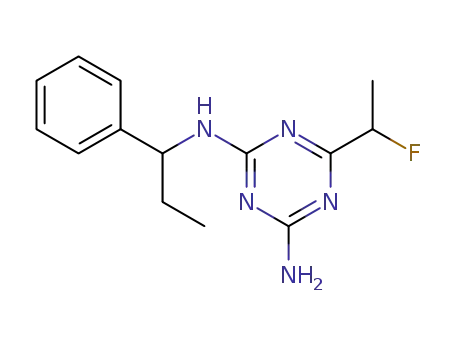 2-amino-4-(1-fluoro-ethyl)-6-(1-phenyl-propyl-amino)-1,3,5-triazine