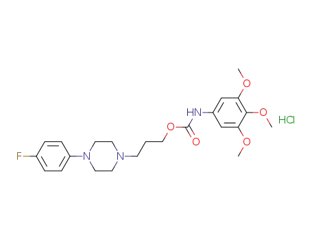 Carbamic acid, (3,4,5-trimethoxyphenyl)-,
3-[4-(4-fluorophenyl)-1-piperazinyl]propyl ester, monohydrochloride