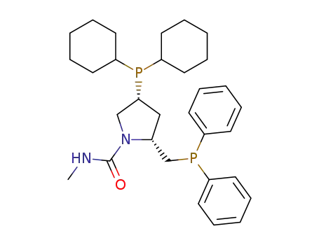 1-PyrrolidinecarboxaMide,4-(dicyclohexylphosphino)-2-[(diphenylphosphino)Methyl]-N-Methyl-,(2R,4R)-