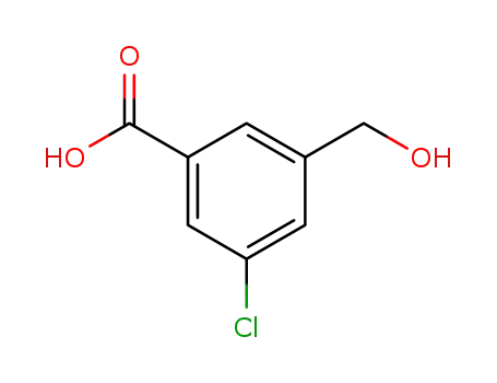 Molecular Structure of 153203-56-6 (3-chloro-5-hydroxymethylbenzoic acid)