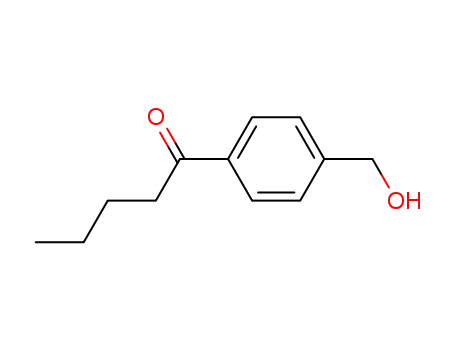 Molecular Structure of 30611-26-8 (1-(4-HYDROXYMETHYL-PHENYL)-PENTAN-1-ONE)
