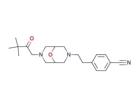 4-{2-[7-(3,3-dimethyl-2-oxobutyl)-9-oxa-3,7-diazabicyclo[3.3.1]non-3-yl]ethyl}benzonitrile