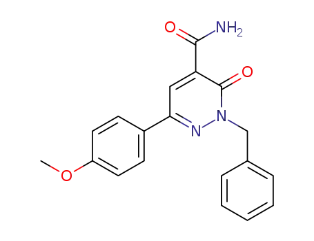 Molecular Structure of 243861-91-8 (2-Benzyl-4-carbamoyl-6-(4-methoxyphenyl)-2H-pyridazin-3-one)