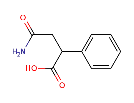 Molecular Structure of 712-57-2 (Benzeneacetic acid, a-(2-amino-2-oxoethyl)-)