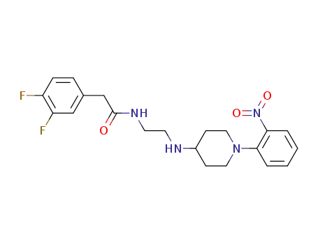 2-(3,4-difluorophenyl)-N-(2-(1-(2-nitrophenyl)piperidin-4-ylamino)ethyl)acetamide