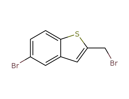 Molecular Structure of 128104-93-8 (Benzo[b]thiophene, 5-bromo-2-(bromomethyl)-)