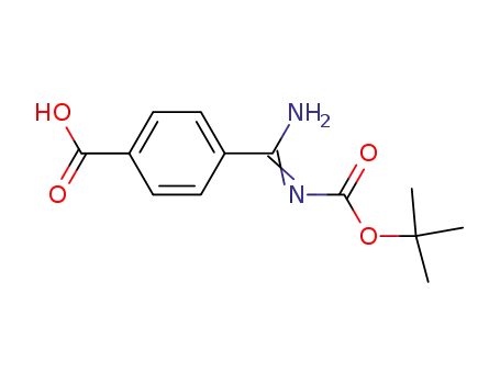 Molecular Structure of 153074-91-0 (4-(BOC-AMIDINO)-BENZOIC ACID)