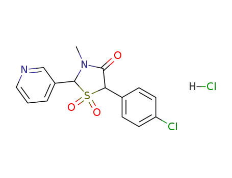 5-(4-chlorophenyl)-3-methyl-2-(3-pyridyl)-1,1-dioxo-thiazolidin-4-one.hydrochloride
