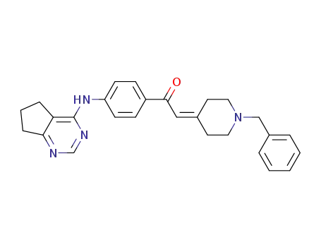 N-(5,6-dihydro-7H-cyclopenta[d]pyrimidin-4-yl)-4-[(1-benzyl-4-piperidinyliden)acetyl]aniline