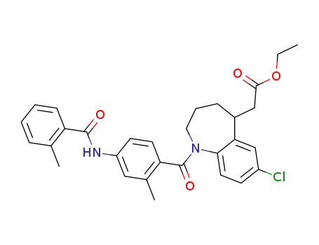 5-ethoxycarbonylmethyl-7-chloro-1-[2-methyl-4-(2-methylbenzoylamino)benzoyl]-2,3,4,5-tetrahydro-1H-benzoazepine