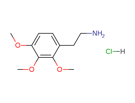 Benzeneethanamine,2,3,4-trimethoxy-, hydrochloride (1:1) cas  3166-75-4