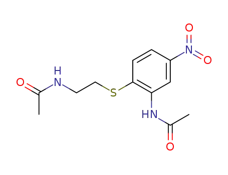 Molecular Structure of 151545-95-8 (6-(β-acetylaminoethylthio)-3-nitro-1-acetylaminobenzene)
