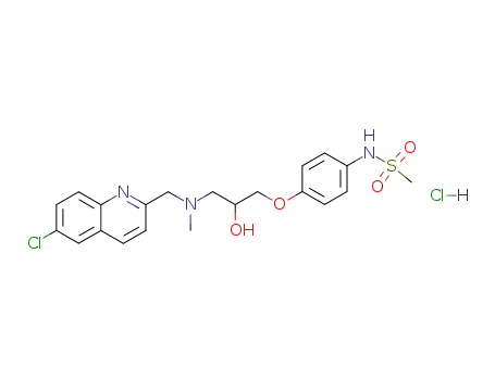 N-<4-<3-<<(6-chloro-2-quinolinyl)methyl>methylamino>-2-hydroxypropoxy>phenyl>methanesulfonamide hydrochloride