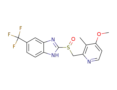 Molecular Structure of 86604-68-4 (2-[(4-METHOXY-3-METHYLPYRIDINYL)-METHYLSULFINYL]-5-TRIFLUOROMETHYLBENZIMIDAZOLE)