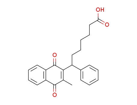 Molecular Structure of 103186-54-5 (7-(3-Methyl-1,4-naphthoquinon-2-yl)-7-phenyl-heptanoic acid)