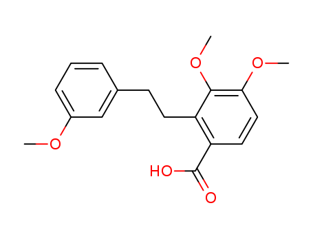 Molecular Structure of 112431-66-0 (Benzoic acid, 3,4-dimethoxy-2-[2-(3-methoxyphenyl)ethyl]-)