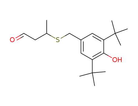 Molecular Structure of 99762-01-3 (3-(3,5-di-t.butyl-4-hydroxybenzylthio)butyraldehyde)